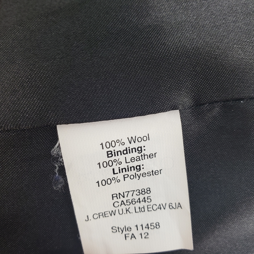 J. Crew Collection Leather Trim Wool Pea Coat - Picture 12 of 12